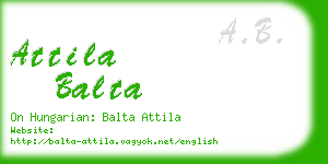 attila balta business card